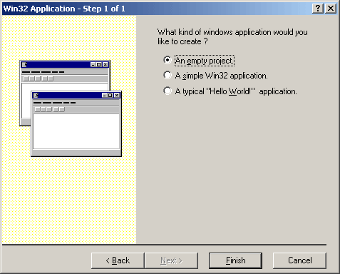 Creating blank project, 2 of 2
